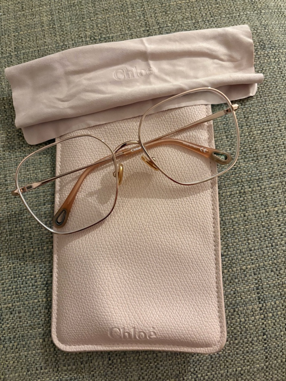 Women's Chloe Light Pink Metal Frame Eyeglasses